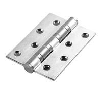 Bisagras de puerta de acero inoxidable con rodamiento silencioso for baño, puerta de madera plana, apertura de 4 y 5 pulgadas, hoja plegable(5-inch 2.5 thick (brushed))