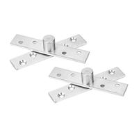 Bisagras de Puerta de Rotación de 360 Grados de 2 Paquetes, Bisagras de Pivote Ocultas de Acero Inoxidable 95x19 mm Herraje de Bisagra de Ventana de Puerta de Eje de Arriba Abajo(Pivote Central)