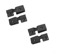 Bisagras de puerta de vidrio sin marco para armarios y duchas con arandelas TPE para evitar que el vidrio se deslice y construcción de aleación resistente (negro)