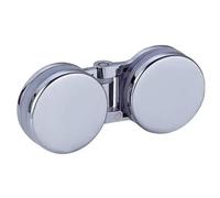 Bisagras de puerta gabinete vidrio Accesorios bisagra sin marco Pantalla aleación zinc Herrajes for muebles perforados (bisagra un solo lado)(Double Side Hinge)