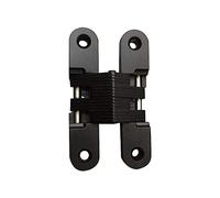 Bisagras de puerta ocultas de acero inoxidable invisibles, caja de madera, 1 par, color negro
