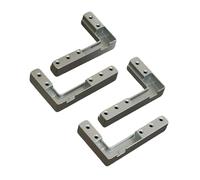 Bisagras de puerta ocultas para armario, 2/4 unidades, código de esquina, transportador superior e inferior, marco de aluminio, bisagra de puerta ajustable con marco de aluminio