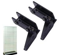 Bisagras de puerta para estantes de vidrio - Bisagras para puertas de ducha, vitrinas de vitrinas Abrazadera de gabinete de vino Bisagras de puerta sin perforación | Bisagra de puerta de vidrio sin
