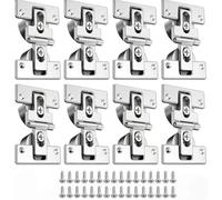 Bisagras de puerta plegables de 180 grados, bisagras ocultas de doble copa de aleación de zinc for gabinetes, muebles de armario(8 Pack)