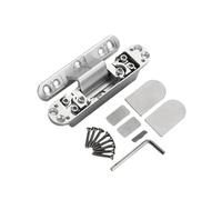 Bisagras de puerta silenciadas invisibles de aleación de aluminio resistente, bisagra ajustable a tope de 125 grados, bisagra oculta para puerta plegable duradera