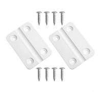 Bisagras de repuesto para enfriadores Igloo, paquete de 2 con 8 tornillos de acero inoxidable, kit de reparación de plástico duradero compatible con enfriador Coleman, color blanco (57 x 3 pulgadas)