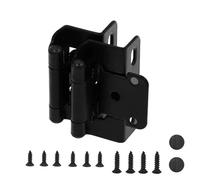 Bisagras de resorte de cierre automático de 1/2 pulgada, 2 unidades, color negro mate, for muebles de cocina.(Matte Black)