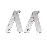 Bisagras de Rotación de 360 Grados de Acero Inoxidable de 8 Pulgadas, Bisagras de Pivote de Puerta Ocultas, 2 Piezas Bisagra de Pivote de Armario de Puerta Empotrada Plateada con Tornillos