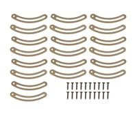 Bisagras de soporte de tapa de cobre 20PCS |Bisagra de cierre suave para gabinete/joyero/armario |Hardware de varilla recurvada con tornillos, estilo retro (Bronze Color)