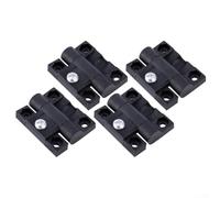 Bisagras de torsión ajustables para control de posición de plástico, tope de fricción para gabinete, tapa, caja, muebles, puerta, color negro, 4,5 x 3,5 cm, 4 unidades