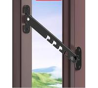 Bisagras de ventana, bloqueo de estancia, 1 pieza de pestillo limitador ajustable, localizador de posición de marco, soporte de viento, pestillos de bloqueo de puerta(Black,105MM)
