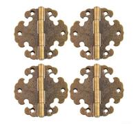 Bisagras decorativas antiguas, 4 piezas de hierro rústico para armarios y puertas de madera, diseñadas para un funcionamiento suave