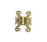 Bisagras decorativas antiguas, bisagras a tope plegables, gabinete de hardware for muebles de hipocampo hueco de aleación vintage de 2 piezas 31 * 40 mm.(Bronze)