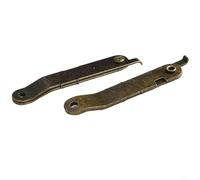 Bisagras decorativas de hierro antiguo para gabinete, bronce, plateado, amarillo, 68 x 11 mm, para joyas de madera, cajas de vino, cofres, escritorios, gabinetes, mesas, accesorios de instalación de 4