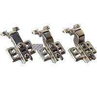Bisagras for puertas, bisagras for armarios, 4 bisagras silenciosas ocultas for muebles de cocina (color: dorado, tamaño: superposición completa)(Nickel,Full Overlay)