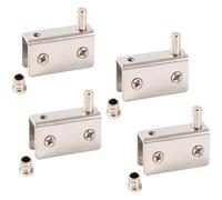 Bisagras for puertas de vidrioBisagras for puertas de vidrio, Bisagra pivotante for puertas de ducha, 4 piezas Bisagras pivotantes for puertas de vidrio sin marco Kit de reemplazo de clip de bisagra p