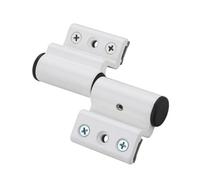 Bisagras for puertas y ventanas de aleación de aluminio con puente roto, bisagras izquierda y derecha resistentes, 2 uds.(White left)