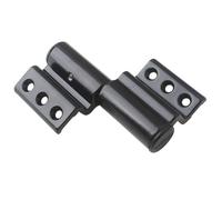 Bisagras for puertas y ventanas de aleación de aluminio con puente roto, bisagras izquierda y derecha resistentes, 2 uds.(Black right)