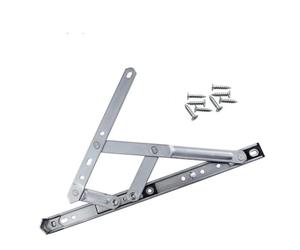 Bisagras for ventana, bloqueo permanente, 2 piezas de soporte de viento con varillaje de cuatro barras de 10 pulgadas, deslizador/bisagras de aluminio, se pueden colocar, cojinete