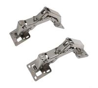 Bisagras hidráulicas ajustables de 170 grados para puertas de gabinete, diseñadas para Lazy Susan y para armarios de esquina, acero inoxidable con herrajes (2)