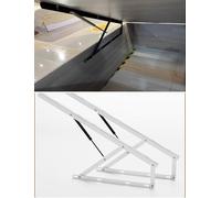Bisagras hidráulicas elevables (1 par), mecanismo resistente for marcos de cama que facilitan la apertura y elevación sin esfuerzo de camas otomanas y sofás cama con almacenamiento.(Cream,2.6ft)
