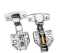 Bisagras hidráulicas for puerta de armario, amortiguador de resorte, cierre silencioso, muebles de armario de cocina, acero inoxidable 304, 1/10 Uds.(Straight bend (1Pcs))