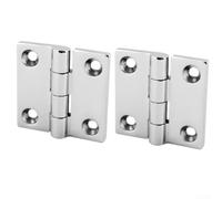 Bisagras marinas de acero inoxidable 316 pulido con espejo, herrajes resistentes para puertas de escotilla de barco y compartimentos de caravana, incluye 2 piezas (38 x 38 (51 g)