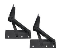 Bisagras negras for sofá, bisagras for muebles, resorte de soporte multifuncional for caja almacenamiento reposacabezas, 2 uds