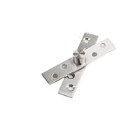 Bisagras ocultas for puerta de madera, eje giratorio 360 grados, acero inoxidable, superior e inferior, 2 uds(Silver large 2pcs)