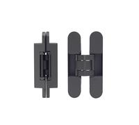 Bisagras ocultas for puertas, bisagras invisibles, ocultas de aleación de zinc, giratorias de 180 grados, de puerta silenciosas con tope ajustable de 3 vías(Black,177x28mm)