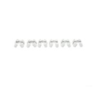 Bisagras ocultas invisibles, paquete de 6 bisagras cruzadas plegables de hierro de plástico de 0 a 180 grados, rodamiento de carga fuerte para mesa de comedor, color blanco