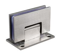 bisagras para mamparas de ducha, Abrazadera de bisagra de acero inoxidable cepillado for puerta de ducha de 90 grados, soporte de pared for baño, reemplazo de puerta de vidrio de 8-12mm de espesor