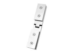 Bisagras para mamparas de ducha Bisagra de acero inoxidable for puerta vidrio, 90/180 grados, for baño, ducha, sin marco, herrajes for muebles(Silver-180 degree)