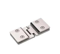 Bisagras para mamparas de ducha, Bisagras for mampara de ducha sin marco for puerta vidrio 5-8 mm, color plateado, 2 unidades(Silver 5-8mm Single)