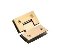 Bisagras para mamparas de ducha, Bisagras for puerta de ducha, 4 piezas, oro cepillado, 90/135/180 grados(Brushed Gold 135 Degree)