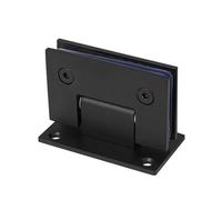 Bisagras para mamparas de ducha, Bisagras for puerta de ducha acero inoxidable, abrazadera pared a vidrio 90 grados, color negro, adecuado for 8-12mm