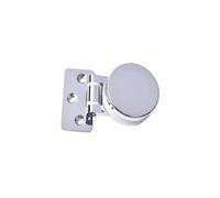 Bisagras para mamparas de ducha Lote de 2 bisagras for mampara ducha zinc 90 y 180 grados, sin marco, vidrio, embutida, cubierta decorativa, redondas, cromadas, for muebles(Silver Unilateral)