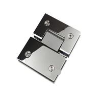 Bisagras para mamparas de ducha Puerta de vidrio for baño, montaje en pared acero, bisagra inoxidable 90 grados, puerta ducha abierta, abrazadera for(CHROME-180)