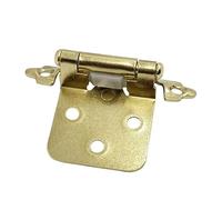 Bisagras para muebles, 10 piezas de 2.75 x 1.5 pulgadas, bisagras de resorte integradas para muebles de gabinete, color dorado