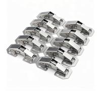 Bisagras para puerta de armario de cocina, 10 bisagras ocultas de 3 pulgadas, en forma de puente, sin perforación, bisagra de gabinete con tornillos para armario