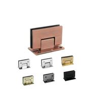 Bisagras para puerta de ducha Bisagra de acero inoxidable for mampara ducha, 2 unidades, 90, 135 y 180 grados, for puerta baño(Bronze,180 Degrees)