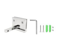Bisagras para puerta de ducha, bisagra pivotante de puerta de vidrio sin marco de 360 grados, abrazadera de puerta de baño de acero inoxidable para vidrio de 8 a 12 mm de grosor (plateado)