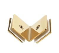 Bisagras para puerta de ducha Clip de vidrio acero inoxidable dorado fijo for puerta baño, código, mampara esquina, clip enlace for cuarto ducha(Gold 90E degrees)