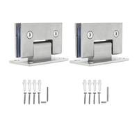 Bisagras para Puerta de Ducha de 90 Grados, 2 uds., Bisagras para Puerta de Vidrio sin Marco de Alta Resistencia, Abrazadera para Puerta de Baño de Acero Inoxidable para Baño,