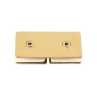 Bisagras Para Puerta De Vidrio Clip de vidrio acero inoxidable dorado fijo for puerta baño, código, mampara esquina, clip enlace for cuarto ducha(Gold 180 degrees)