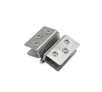 Bisagras Para Puertas Bisagra De Puerta De Vidrio De Doble Cara Sin Orificio, Abrazaderas De Vidrio For Armario De Acero Inoxidable, Clip For 4-12mm Y 180 Grados FáCil InstalacióN(For 9-12mm Glass)