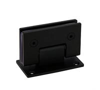 Bisagras para puertas, Bisagra for puerta de ducha de vidrio de acero inoxidable 304, montaje en pared, color negro, 6-12 mm, 45 kg