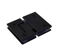 Bisagras para puertas, Bisagra for puerta de ducha de vidrio de acero inoxidable de 180 grados, color negro