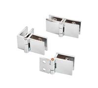 Bisagras para puertas de ducha de cristal, 2 unids/set bisagra de vidrio no perforada puerta aleación Zinc accesorios del gabinete vino(90 Degrees)