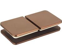 Bisagras para puertas de ducha de cristal, Bisagra fija de acero inoxidable 304 for puerta baño, con clip for vidrio en oro rosa, código esquina, for mampara ducha